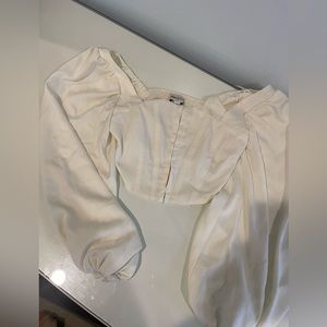 White corset, long sleeve